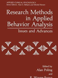 Research Methods in Applied Behavior Analysis