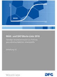 MAK und BAT-Werte-Liste 2016