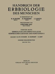 Erbbiologie und Erbpathologie Koerperlicher Zustande und Funktionen II