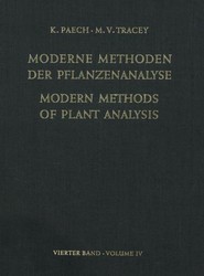 Modern Methods of Plant Analysis / Moderne Methoden der Pflanzenanalyse