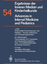 Ergebnisse der Inneren Medizin und Kinderheilkunde / Advances in Internal Medicine and Pediatrics