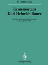 In memoriam Karl Heinrich Bauer