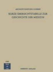 Kurze UEbersichtstabelle zur Geschichte der Medizin