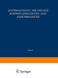 Untersuchung der Organe Koerperflussigkeiten und Ausscheidungen