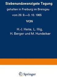 Siebenundzwanzigste Tagung gehalten in Freiburg im Breisgau vom 29. 9.-3. 10.1965