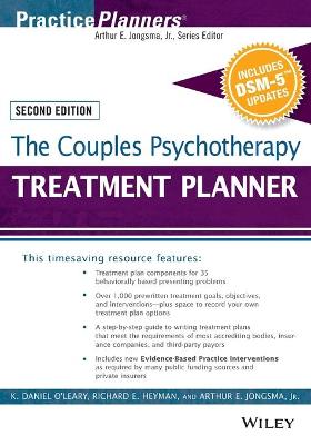 The Couples Psychotherapy Treatment Planner, with DSM-5 Updates, 2e