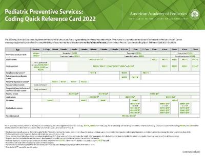 Pediatric Preventive Services