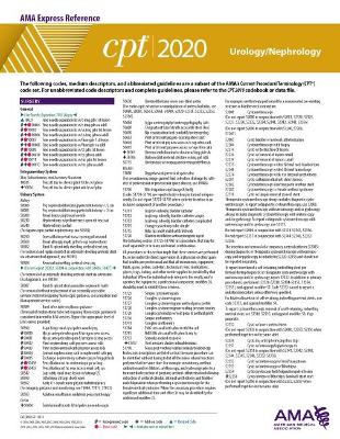 CPT 2020 Express Reference Coding Card: Urology/Nephrology