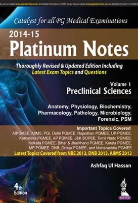 Platinum Notes : Preclinical Sciences